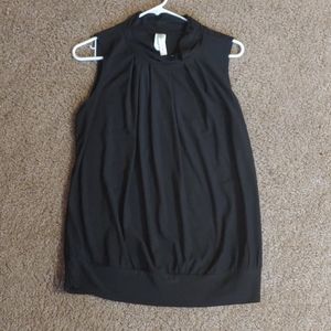 Black sleeveless blouse